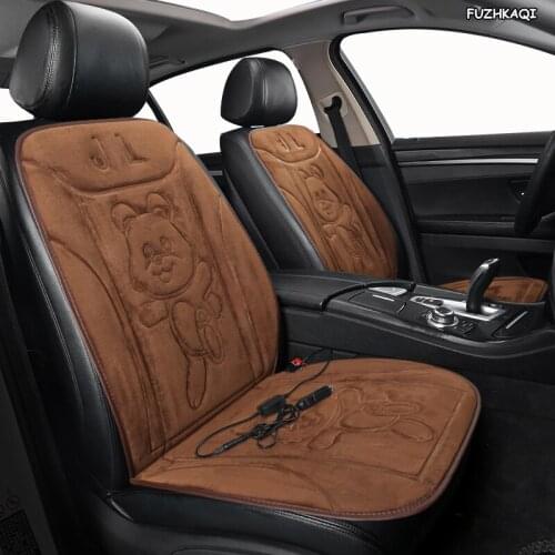 FUZHKAQI 12V Heated car seat cover for Toyota all model LAND CRUISER Venza Corolla Crown Camry PRADO RAV4 YARiS verso VIOS CHR