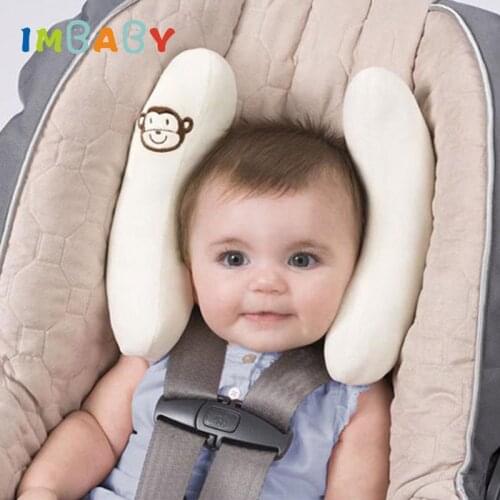 IMBABY Car Seat Neck Protection Children Solid Color Head Pillows Trolley Protect Baby Cervical Solid Soft Pillows Room Decor