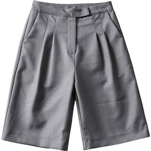 Wide-legged Suit Five-point Pants Women Loose Thin Casual Shorts Small Outside Wearing A Word High-waisted Pants DLzk770