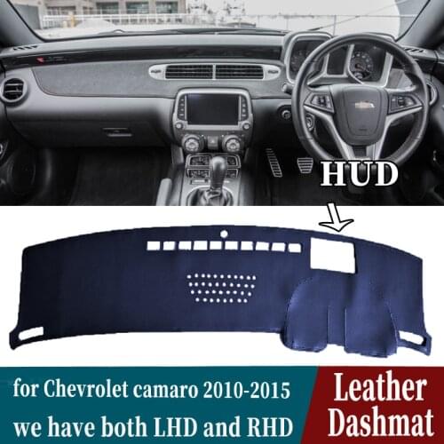 For Chevrolet chevy camaro ss zl1 rs z28 2010-2015 Leather Dashmat Dashboard Cover Pad Dash Mat Carpet Car-Styling accessories