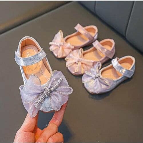 Kids Shoes Bow Flats Childrens Princess Shoes for Girl Sandals 2021 New Spring Summer Comfortable Little Girl Shoes
