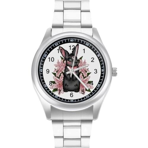 Bunny Quartz Watch Unisex Boys Wrist Watch Photo Stainless Fishing Hit Sales Wristwatch