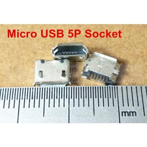 Copper microusb socket for mk 5p mike 5p for mini usb micro usb female 5pin 20pcs/lot free shipping