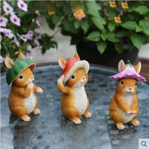 European-style cute animal rabbit statue, home office desk restaurant desktop decoration crafts, childrens birthday gifts
