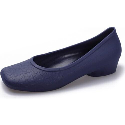 Shallow Fashion Low-Cut Rain Boots Women Short-tube Rubber Shoes PVC Waterproof Non-slip Work Shoes Casual Short Heel Rainboots