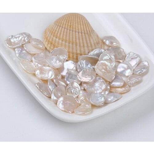Wholesale 13-14mm natural white freshwater petal shape keshi loose pearl beads for DIY jewelry making