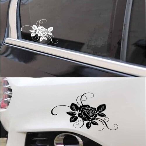 Originality Car Sticker PVC Decal Rose Gorgeous Decals Reflector Ornamentation Sunscreen Waterproof Sticker