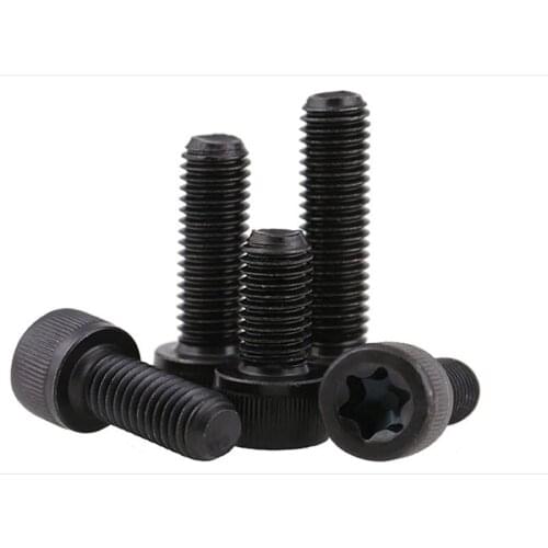 12.9 Grade Plum Blossom Hole Screw Head Hexagon Socket Head Cap Bolt M3 M4 M5 M6 M8 M10 M12 10 Pcs