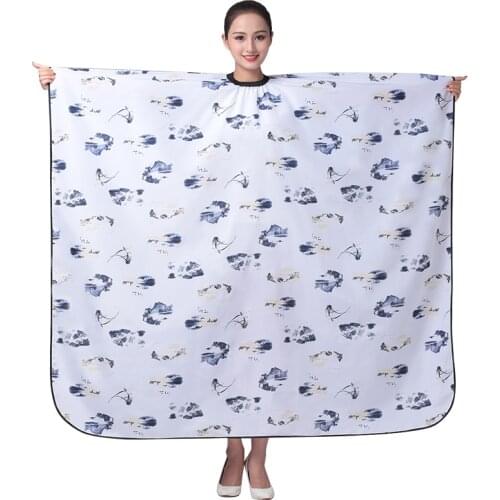 Salon Professional Hair Styling Cape, Hair Cutting Coloring Hairdresser Printing Wai Cloth Hairdressing Barber Gown Wrap