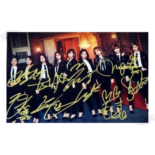 Signed TWICE autographed group photo Twicetagram 6 inches freeshipping 112017B
