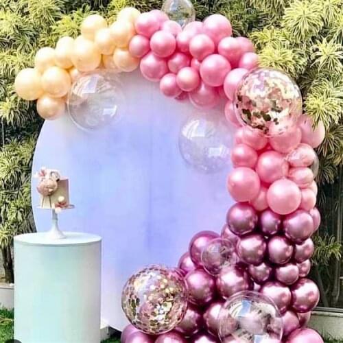 Wedding backdrop stand White Metal circle frame balloom flower holder Party Stage Decoration