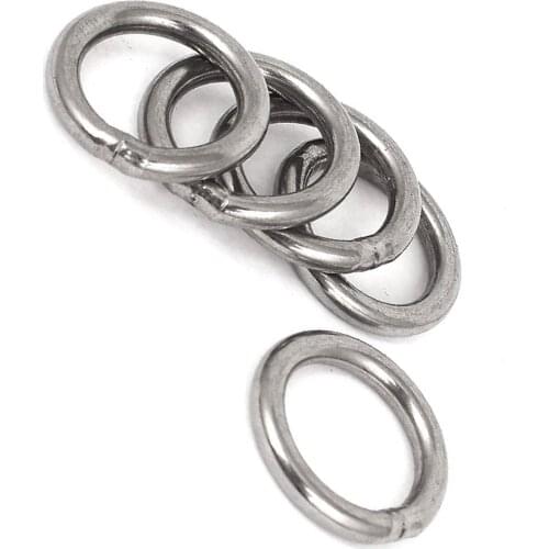 Practical Boutique 20mm x 3mm Stainless Steel Webbing Strapping Welded O Rings 5 Pcs