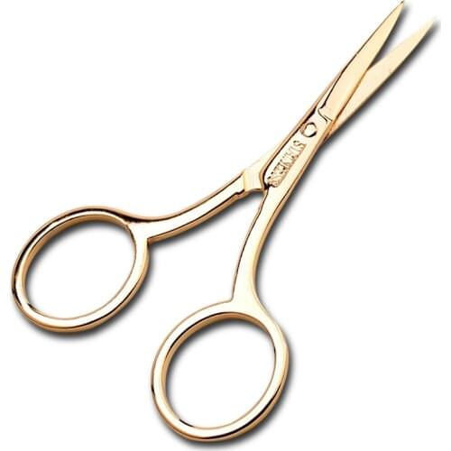 Professional Makeup Scissor Trimming Eyebrow Eyelash Forehead Hair Beard Small Scissor Portable Stainless Steel Make Up Tool