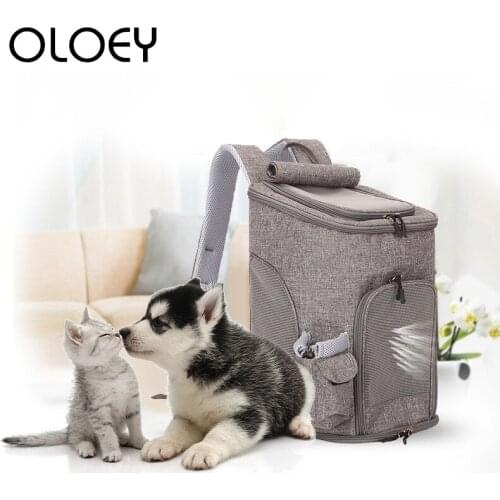 Pet Dog Strollers Backpack Outdoor Comfort Travel Breathable Windproof Portable Handbag for Small Animal Dog Cat Carrier Bag