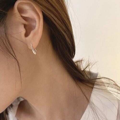 Mujer Gold Silver 925 Earring Geometric Hanging Ear Studs Fashion Female Accessories Woman Earrings Simplicity Women Jewelry