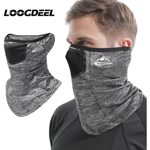 LOOGDEEL Ice Silk Sunscreen Scarf Breathable Anti-UV Outdoor Hiking Cycling Running Bandana Comfortable High Elasticity Headwear