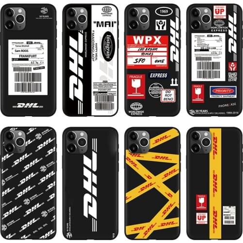 Hot Dhl Express Soft Case For Google Pixel 3a 4 XL 4a Black Matte Silicone Cover For ZTE Blade 20 Smart 50th Anniversary Fundas