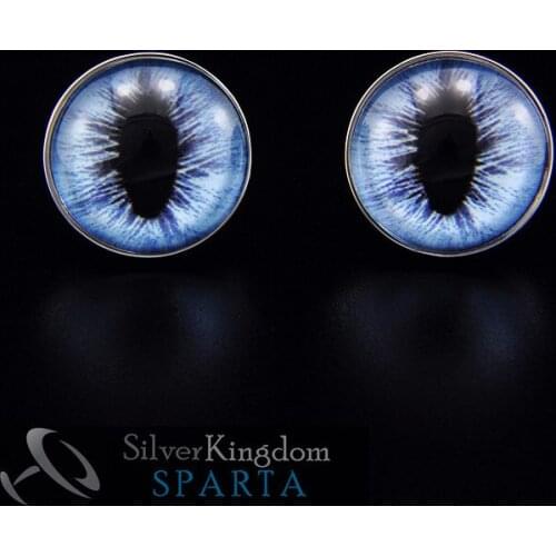 SPARTA Lifelike Ice Dragon Eye White Gold Electroplated cufflinks mens Cuff Links Free Shipping