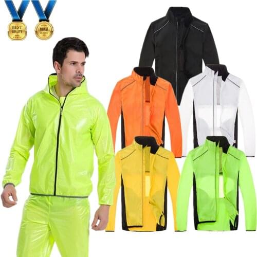 Long Sleeve Reflective Waterproof Raincoat Jackets Rainwear Coat Poncho For Cycling Ciclismo Jaqueta Masculina Breathable Jersey