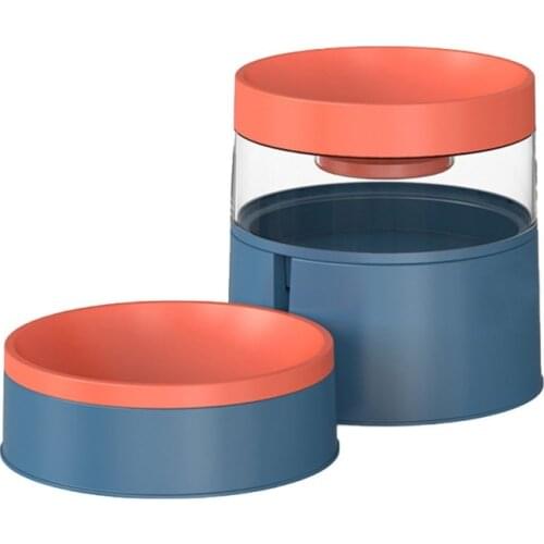 Pet Convenient Automatic Rice Bowl And Drinking Fountain Blue/green/pink Three Colors Pet Supplies Accessories