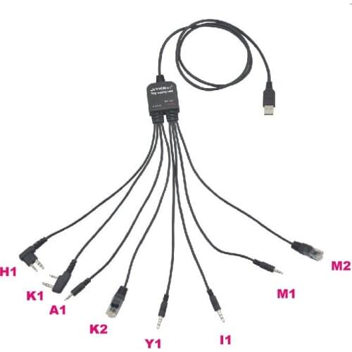 Walkie talkie 8 in 1 USB programming cable FOR KENWOOD,ICOM,Hytera (HYT),Yaesu,Vertex Standard,Motorola Portable & mobile radio