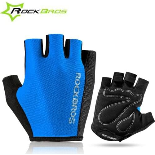 ROCKBROS Half Finger Bicycle Glove Outdoor Cycling Sports Breathable Gloves Bike Sponge Pad Professional Gloves Unisex RK0038
