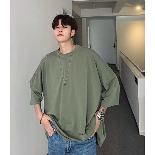YIKUO Oversized Men's T-Shirts