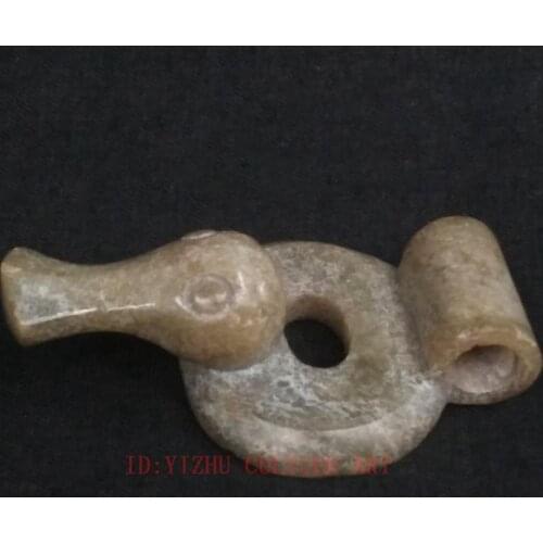 YIZHU CULTUER ART Rare Collecting Ancient China Xin Jiang Jade Hand Carved Birds Amulet Pendant