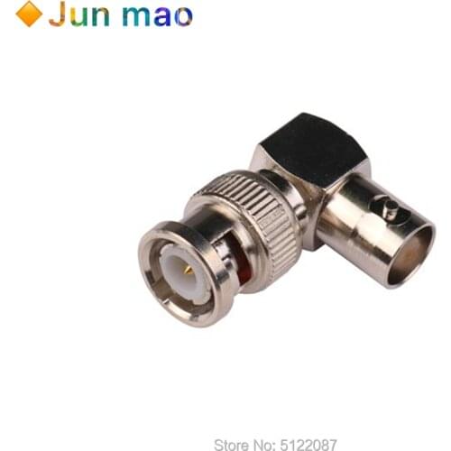 1PCS L-type BNC adapter 90 degree BNC female to BNC male Q9 elbow adapter elbow BNC male to female