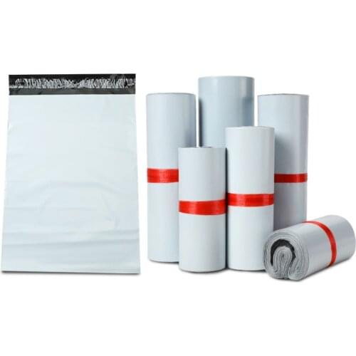 100pcs white Plastic Mailer Shipping Envelope Self Sealing Waterproof Postal Storage Bag Envelope plastic mailing bag