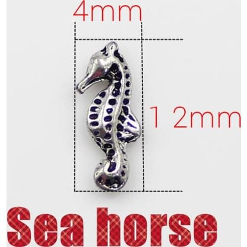 20Pcs/lot Sea Horse Floating Charms Hand-made DIY for Glass Lockets
