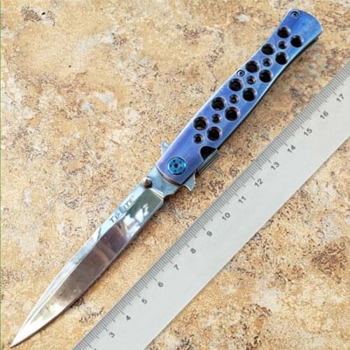 3 Colors Colst 26S TI-LIFE Pocket Folding Knife AUS-8 Blade Mirror Model Gift Knife Strong Cutting Pocket Hunting Edc Tool Knife