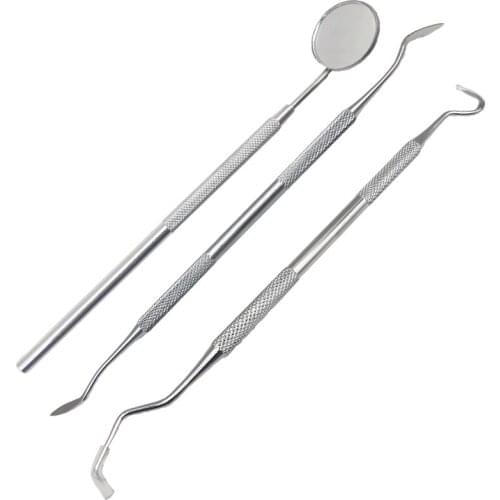 4 pcs Dental Hygiene Tool Kit Instruments Dentist Tartar Scraper Scaler Calculus Plaque Remover Teeth Cleaning Oral Care Tool