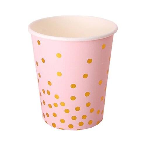 40 Pcs Party Disposable Plates & Cups - Recyclable Paper Tableware Cup Plate for DIY, Painting, Dinner, Baby & Bridal Showers