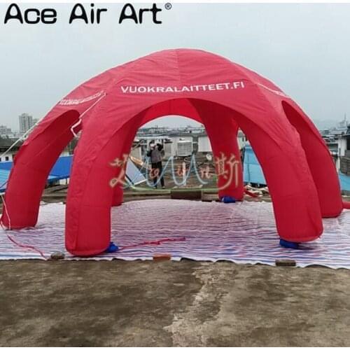 6m diameter 3mH red inflatable spider tent party event marquee gazebo tent for advertising and car shelter without lights