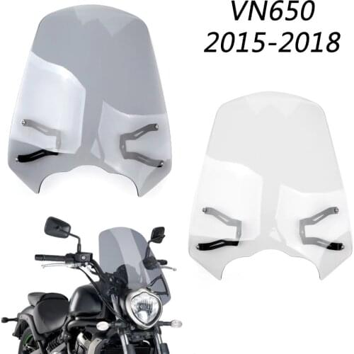 Areyourshop Motorcycle Accessories Windscreen Windshield Screen w/ Bracket For Kawasaki Vulcan S EN 650 2015-2020 New Arrival