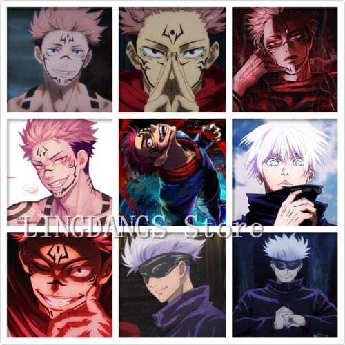 5D DIY Diamond Painting Jujutsu Kaisen Ryomen Sukuna Cartoon Manga Anime Diamond Mosaic Embroidery Cross Stitch Home Decor Gift