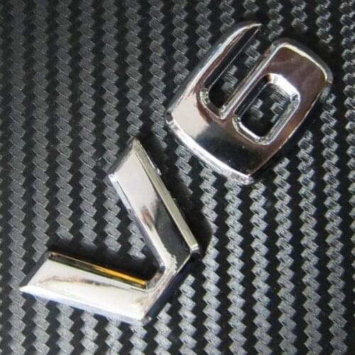 Car Badge ABS Chrome V6 V 6 Tailgate Trunk Rear Side Emblem Sticker