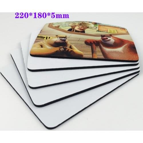 Free Shipping 10pcs 180*220*5mm Blank Sublimation Pads Rectangle Shape High Quality DIY Printing Transfer Mouse Pad