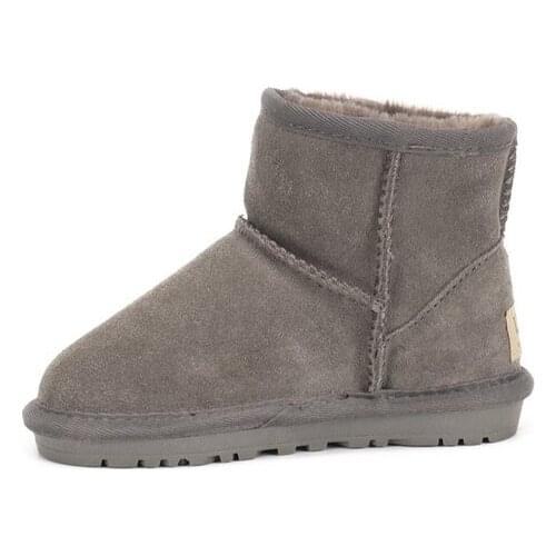 Australian classic Snow Boots Genuine Leather Boots for Girls Boys Winter Warm Childrens Shoes Plush Fur Botas Kids shoes