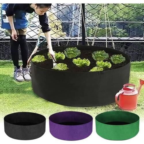 Black/purple/green Felt Plant Growing Bags Vegetable Flower Potato Pot Container Garden Planting Basket Farm Home Mushroom Seed