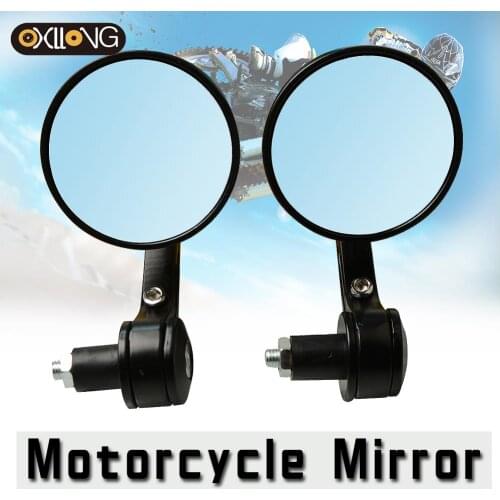 Black Motorcycle rearview Mirrors 7/8" For suzuki DL650/V-STROM Kawasaki z800 ER-6N HONDA BMW Ducati Aprilia Victory