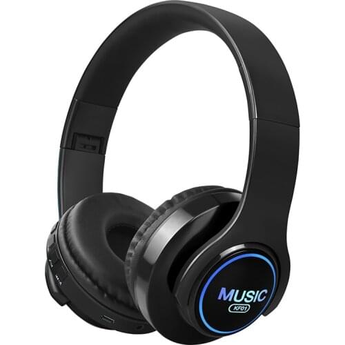 Colorful Bluetooth 5.0 Bass Headphones Stereo Music Wireless Gaming Headsets Foldable Earphone With Microphone For Smart Phone