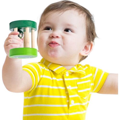 Wooden baby rattle toys shaking for Child 0-12 Education Mobile Develop Baby Grasping Toy HandBell For Baby/Infant