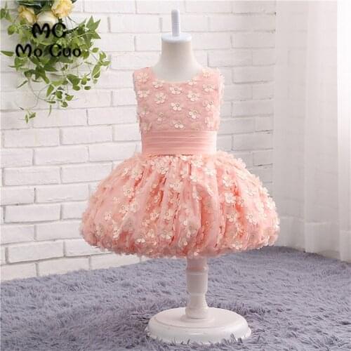 Kids prom dresses Ball Baby dresses for girls first communion dresses for girls Flowers Pearls flower girl dresses for weddings