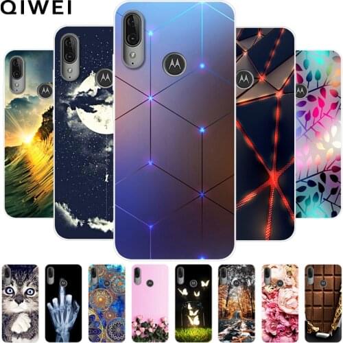 For Moto E6 Plus Case 6.1'' Fashion Soft TPU Back Cover For Motorola Moto E6 Plus Phone Cases silicon Coque e6plus E 6 Plus Capa