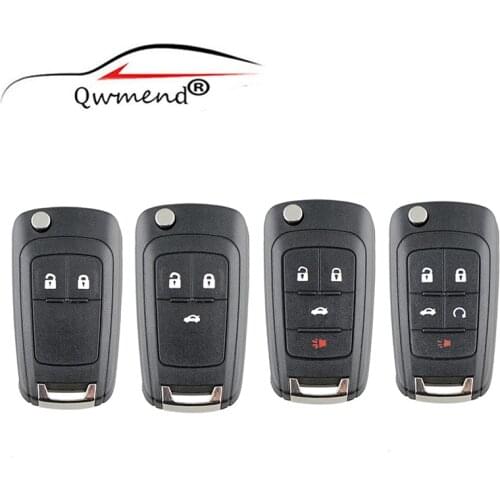 Flip Key Shell 2 3 4 5 Button Car Remote Key Fob Case For Chevrolet Cruze Epica Lova Camaro Impala Smart Car Key Shell