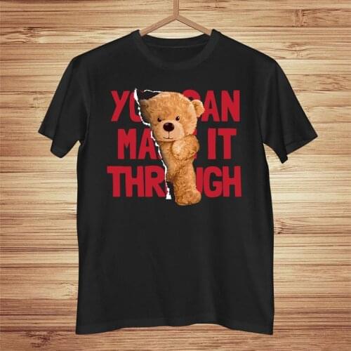 New Fashion Spring/Autumn Teddy Bear The Basic Style Graphics Unisex Long Sleeve T-Shirt O-Neck Tops Casual 100% Cotton