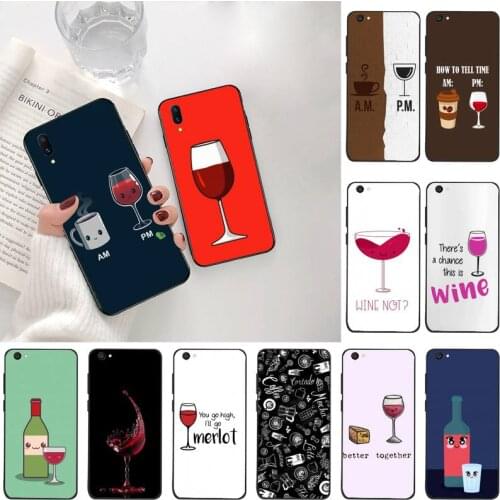 HOTCASHOP Coffee Wine Cup Phone Case For Vivo Y91c Y17 Y51 Y67 Y55 Y7s Y81S Y19 V17 vivos5