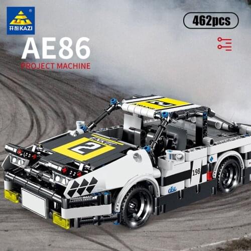 462Pcs KAZI Pull Back Mechanical racing Car Building Blocks Creator Technic Classical Off Load Racer Vehicle Bricks For Children